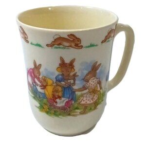 Vintage Royal Doulton Bunnykins Beaker Mug 'Moms & Carriages" English Bone China